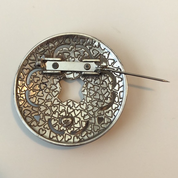 Brighton Brooch EUC silver & gold knotted hearts - Picture 3 of 5